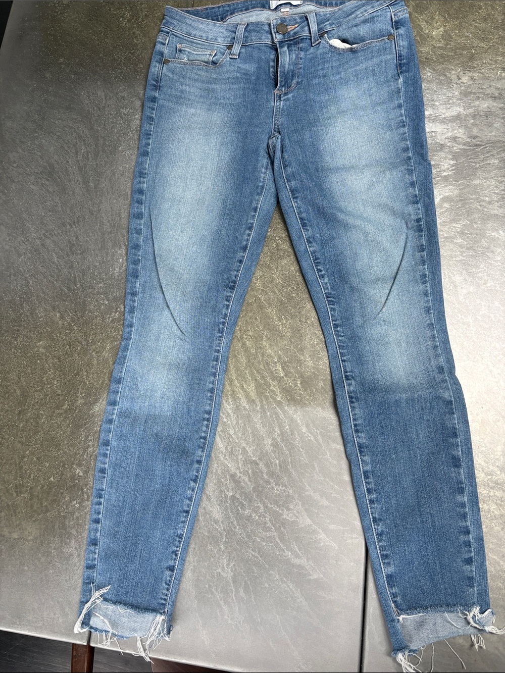 PAIGE Light Blue Cropped Skinny Jeans
